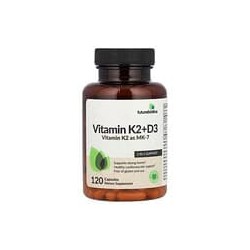Futurebiotics, Vitamina K2 más vitamina D3 con vitamina K2 en forma de MK-7, 120 cápsulas