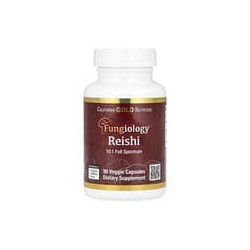 California Gold Nutrition, Reishi (Ganoderma lucidum), Espectro completo, Producto orgánico certificado, 90 cápsulas vegetales