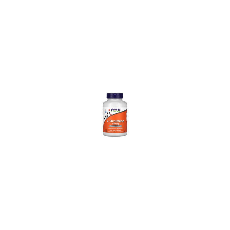 NOW Foods, L-ornitina, 500 mg, 120 cápsulas vegetales