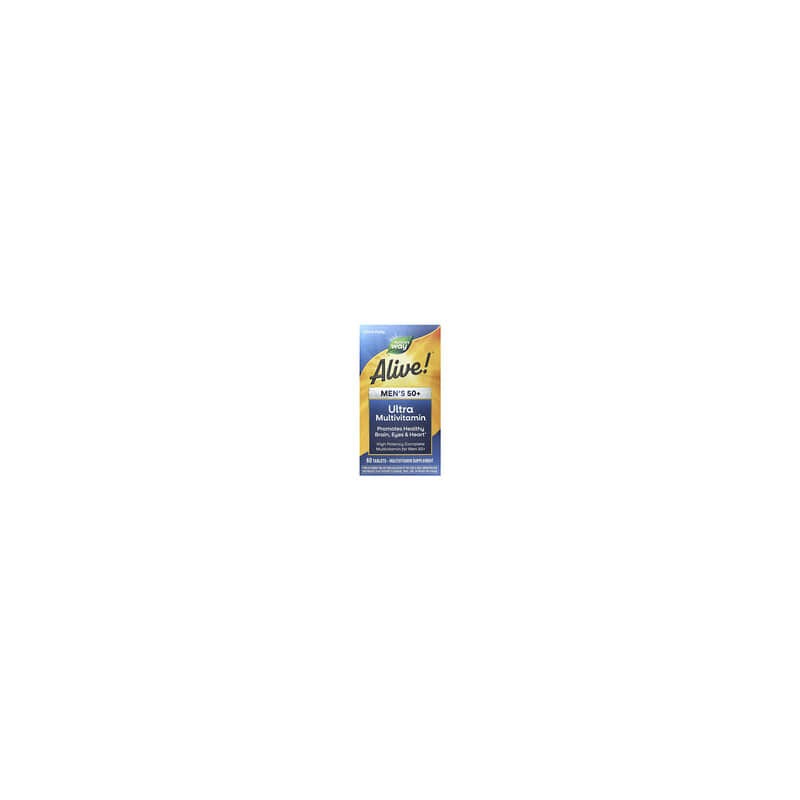 Nature's Way, Alive!, Suplemento ultramultivitamínico para hombres mayores de 50 años, 60 comprimidos