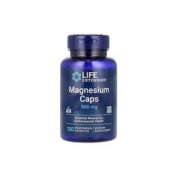 Life Extension, Magnesio en cápsulas, 500 mg, 100 cápsulas vegetales