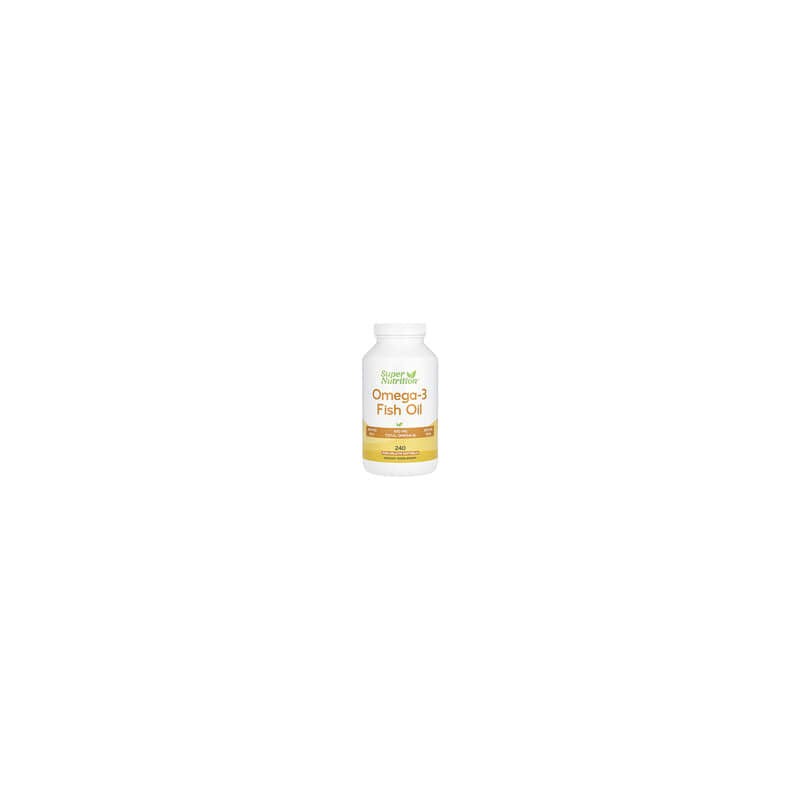 Super Nutrition, Aceite de pescado con omega-3 y triglicéridos VivoMega, 1000 mg, 240 cápsulas blandas de pescado