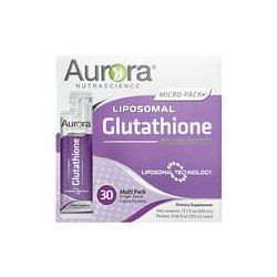 Aurora Nutrascience, Glutatión liposomal Micro-Pack+, 500 mg, 30 sobres de una porción individual con contenido líquido, 13,5 ml