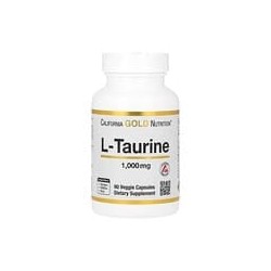 California Gold Nutrition, L-taurina, AjiPure, 1000 mg, 60 cápsulas vegetales