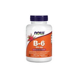 NOW Foods, Vitamina B6, 100 mg, 250 cápsulas vegetales
