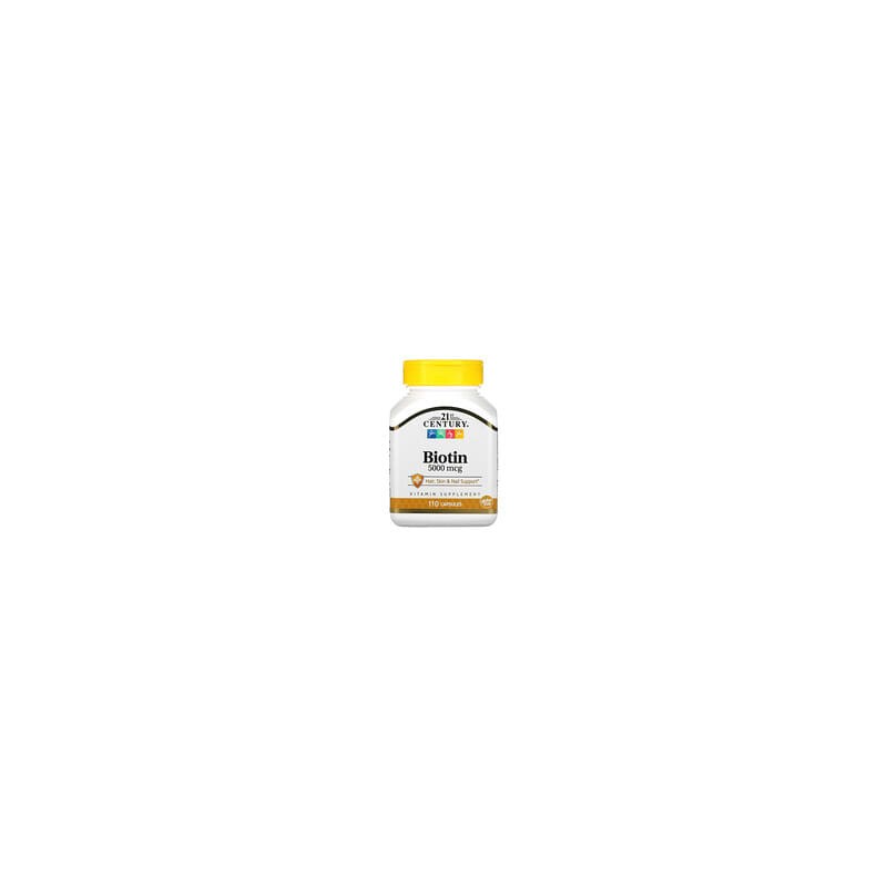 21st Century, Biotina, 5000 mcg, 110 cápsulas