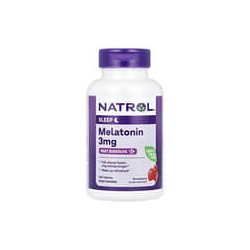 Natrol, Melatonina, Disolución rápida, Fresa, 3 mg, 150 comprimidos