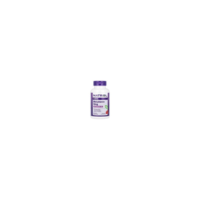 Natrol, Melatonina, Disolución rápida, Fresa, 3 mg, 150 comprimidos