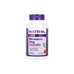 Natrol, Melatonina, Disolución rápida, Fresa, 3 mg, 150 comprimidos