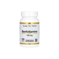 California Gold Nutrition, Benfotiamina, 150 mg, 90 cápsulas vegetales
