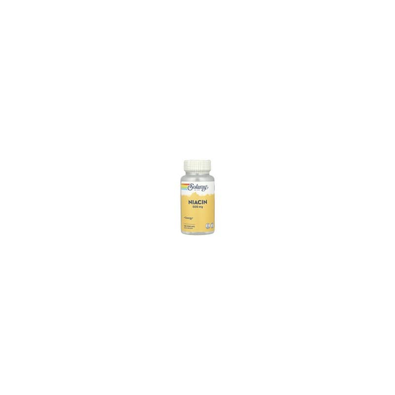 Solaray, Niacina, 500 mg, 100 cápsulas vegetales