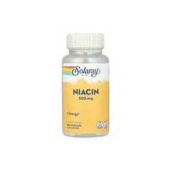 Solaray, Niacina, 500 mg, 100 cápsulas vegetales