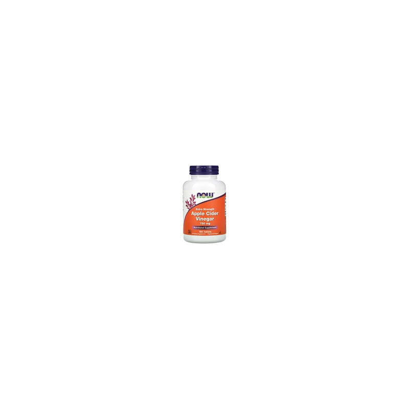 NOW Foods, Vinagre de sidra de manzana, Acción extra, 750 mg, 180 comprimidos