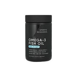 Sports Research, Aceite de pescado con omega-3, Triple concentración, 120 cápsulas blandas