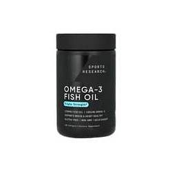 Sports Research, Aceite de pescado con omega-3, Triple concentración, 120 cápsulas blandas