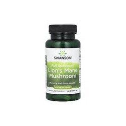 Swanson, Hongo melena de león de espectro completo, 500 mg, 60 cápsulas