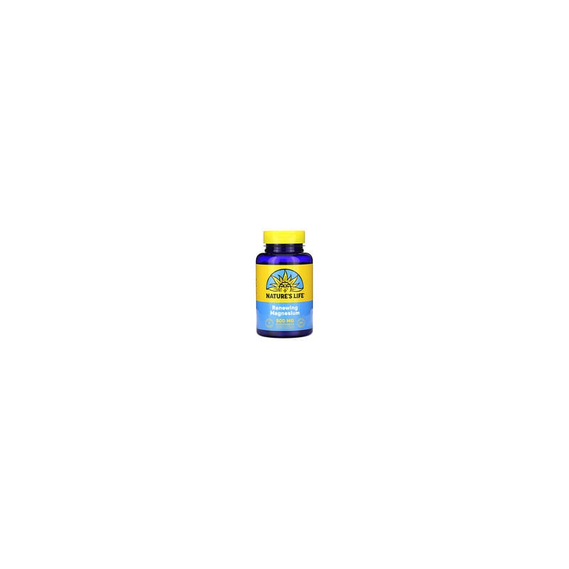 Nature's Life, Magnesio renovador, 500 mg, 100 cápsulas vegetales