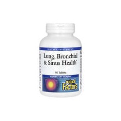 Natural Factors, Salud pulmonar, bronquial y sinusal, 90 comprimidos