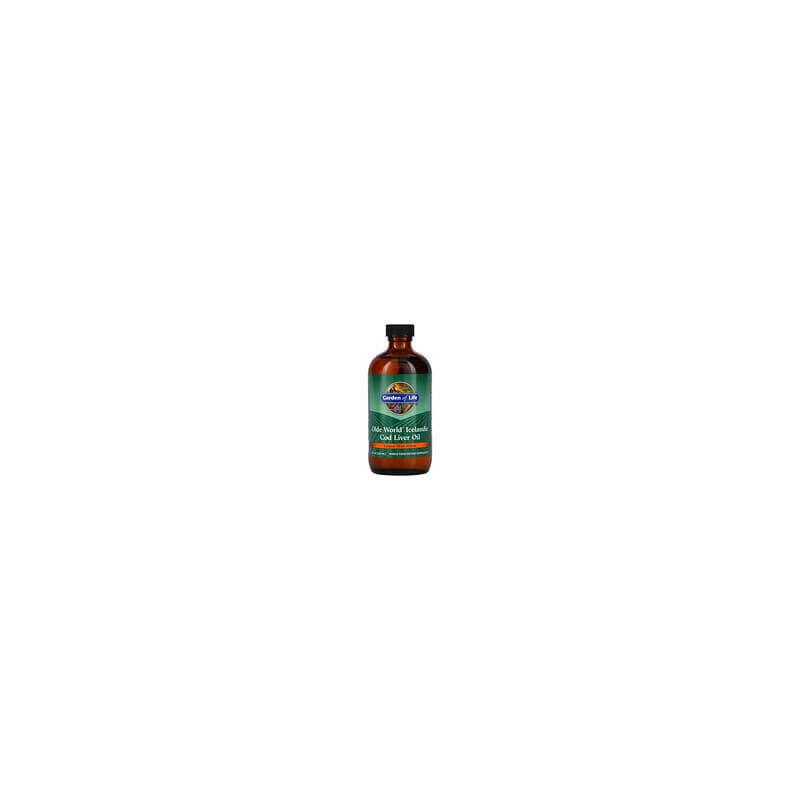 Garden of Life, Olde World Aceite de hígado de bacalao islandés, Limón y menta, 1 g, 236 ml (8 oz. líq.)
