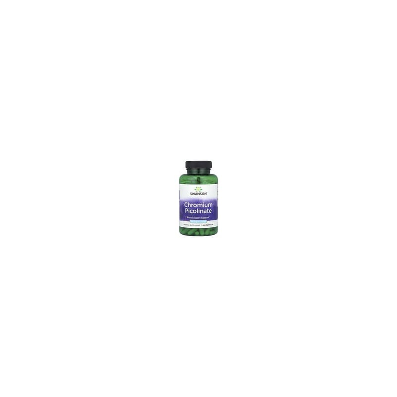 Swanson, Picolinato de cromo, 200 mcg, 200 cápsulas