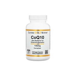 California Gold Nutrition, CoQ10 con BioPerine, 100 mg, 150 cápsulas vegetales