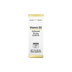 California Gold Nutrition, Vitamina D3, Sin sabor, 2000 UI, 30 ml (1 oz. líq.)