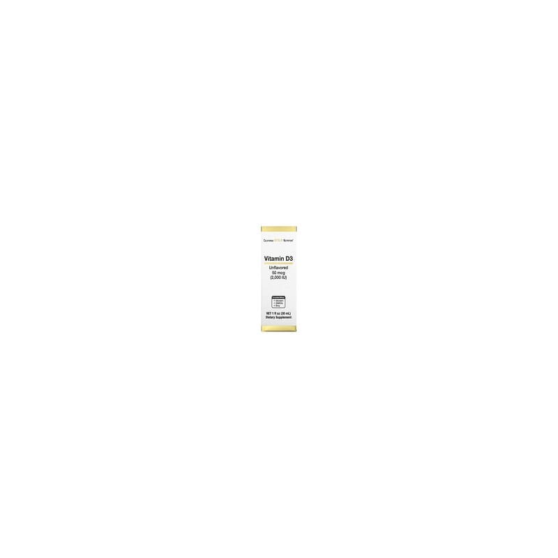California Gold Nutrition, Vitamina D3, Sin sabor, 2000 UI, 30 ml (1 oz. líq.)