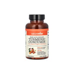 NatureWise, Curcumina de cúrcuma orgánica, 90 cápsulas veganas