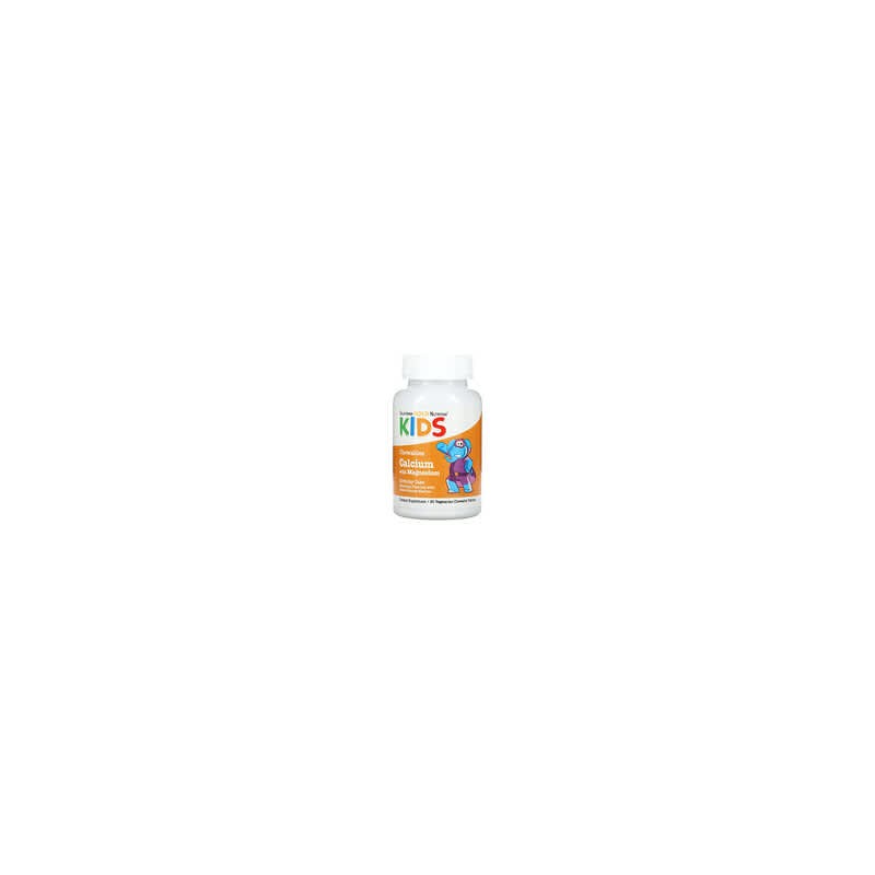 California Gold Nutrition, Calcio más magnesio masticable para niños, Pastel de cumpleaños, 90 comprimidos vegetales