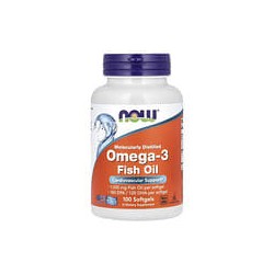 NOW Foods, Aceite de pescado con omega-3, 1000 mg, 180 EPA/120 DHA, 100 cápsulas blandas
