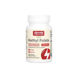Jarrow Formulas, Metilfolato vegano, Concentración extra, 400 mcg, 60 cápsulas vegetales