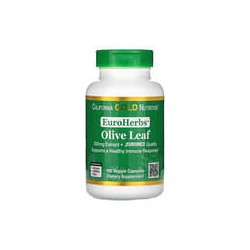 California Gold Nutrition, EuroHerbs, Extracto de hoja de olivo, Calidad Euromed, 500 mg, 180 cápsulas vegetales