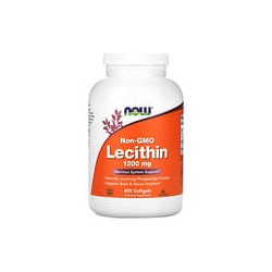 NOW Foods, Lecitina sin OGM, 1200 mg, 400 cápsulas blandas