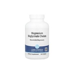 Lake Avenue Nutrition, Quelato de bisglicinato de magnesio con TRAACS, 200 mg, 240 comprimidos (100 mg por comprimido)