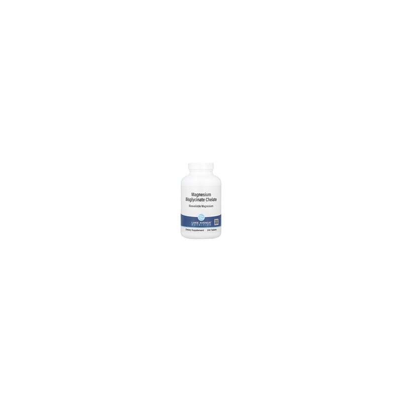 Lake Avenue Nutrition, Quelato de bisglicinato de magnesio con TRAACS, 200 mg, 240 comprimidos (100 mg por comprimido)