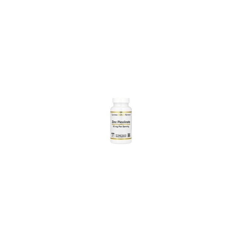 California Gold Nutrition, Picolinato de zinc, 50 mg, 120 cápsulas vegetales