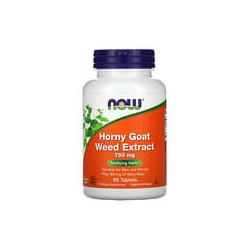 NOW Foods, Extracto de hierba de cabra en celo, 750 mg, 90 comprimidos