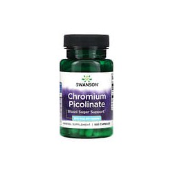 Swanson, Picolinato de cromo, 200 mcg, 100 cápsulas
