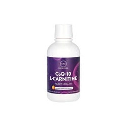 MRM Nutrition, Suplemento líquido con CoQ10 y L-carnitina, Naranja y vainilla, 480 ml (16 oz. líq.)