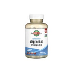 KAL, Glicinato de magnesio 350 de alta absorción, 160 cápsulas vegetales