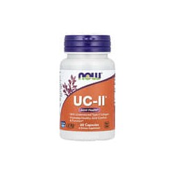 NOW Foods, UC-II, Suplemento para favorecer la salud de las articulaciones con colágeno de tipo II sin desnaturalizar, 60 cápsul