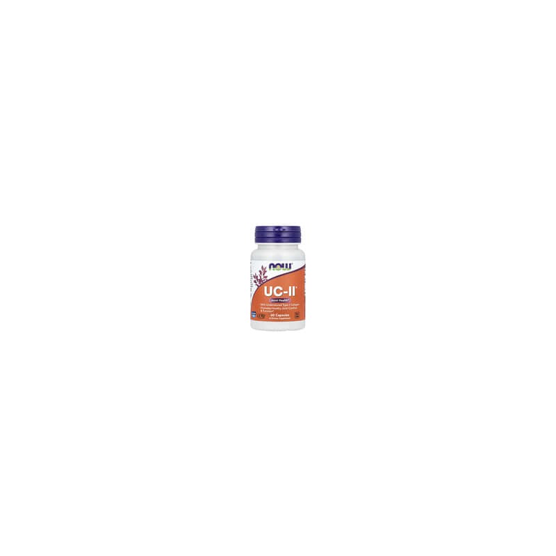 NOW Foods, UC-II, Suplemento para favorecer la salud de las articulaciones con colágeno de tipo II sin desnaturalizar, 60 cápsul