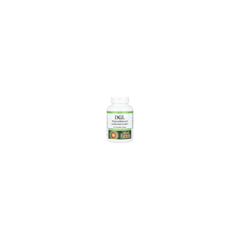 Natural Factors, DGL, Extracto de raíz de regaliz desglicirrizado, 90 comprimidos masticables
