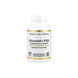 California Gold Nutrition, Ubiquinol, CoQ10 en forma reducida más PQQ, 120 cápsulas vegetales