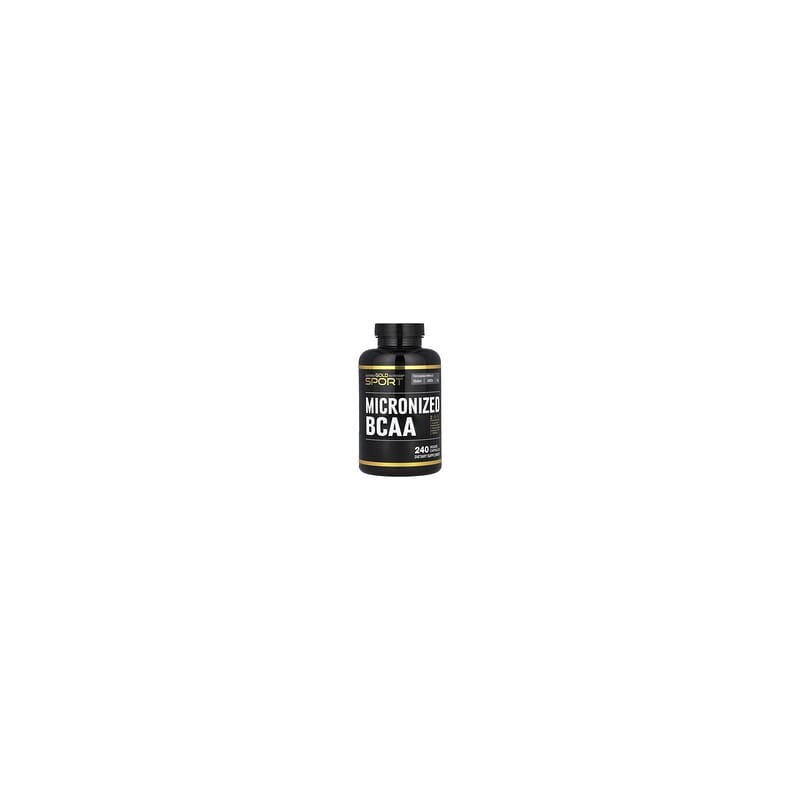 California Gold Nutrition, Sport, BCAA micronizados, Aminoácidos de cadena ramificada, 500 mg, 240 cápsulas vegetales (250 mg po