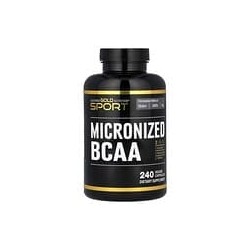 California Gold Nutrition, Sport, BCAA micronizados, Aminoácidos de cadena ramificada, 500 mg, 240 cápsulas vegetales (250 mg po