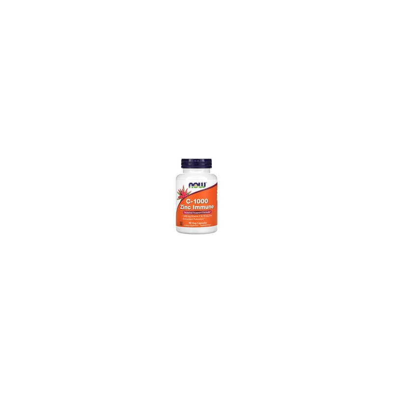 NOW Foods, Suplemento inmunitario de vitamina C-1000 y zinc, 1000 mg de vitamina C y 15 mg de zinc, 90 cápsulas vegetales