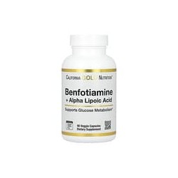 California Gold Nutrition, Benfotiamina y ácido alfa-lipoico, 90 cápsulas vegetales