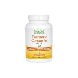 Super Nutrition, Curcumina de cúrcuma, 500 mg, 120 cápsulas vegetales