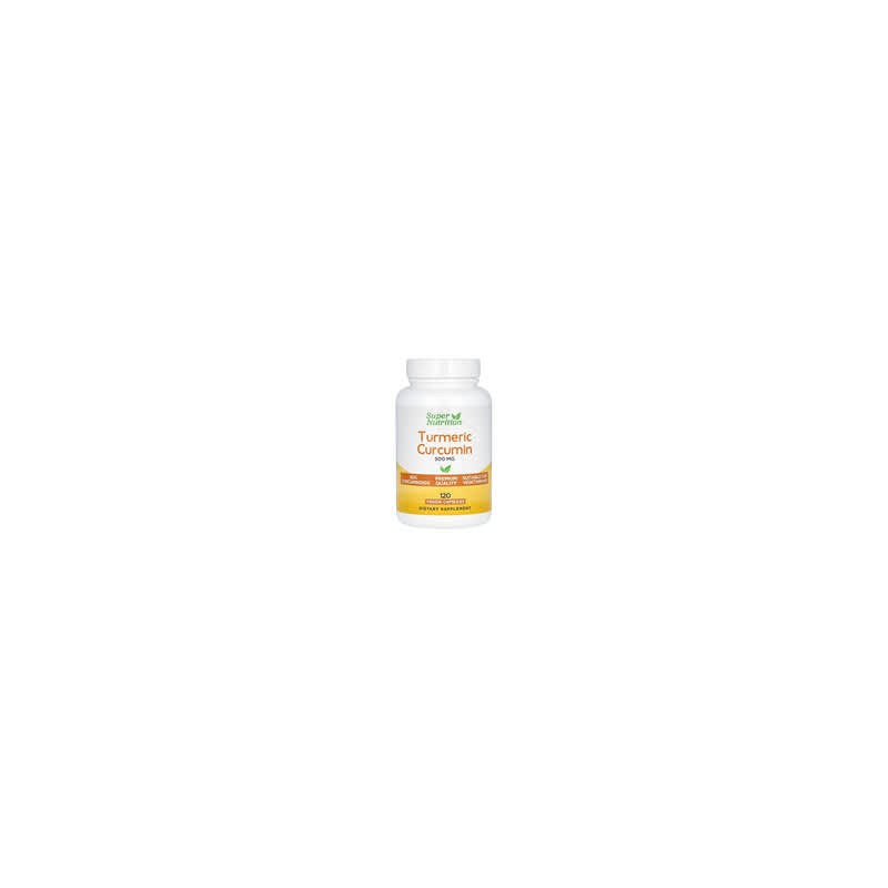 Super Nutrition, Curcumina de cúrcuma, 500 mg, 120 cápsulas vegetales
